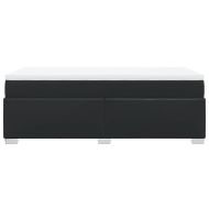 Боксспринг легло с матрак, черно, 90x190 см изкуствена кожа