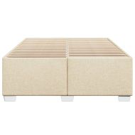 Рамка за легло без матрак, кремава, 140x190 см, плат