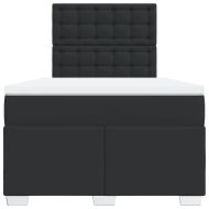 Боксспринг легло с матрак, черно, 120x200 см, изкуствена кожа