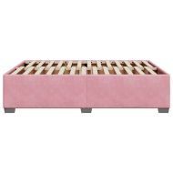 Рамка за легло, розова, 140x200 см, кадифе