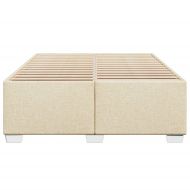 Рамка за легло без матрак, кремава, 140x200 см, плат