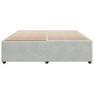 Рамка за легло без матрак, светлосива, 180x200 см, кадифе