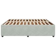 Рамка за легло без матрак, светлосива, 180x200 см, кадифе