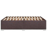 Рамка за легло без матрак, тъмнокафява, 160x200 см, плат