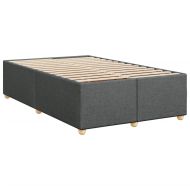 Боксспринг легло с матрак, тъмносиво, 120x200 см, плат