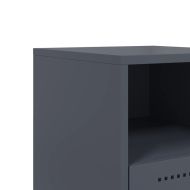 Нощно шкафче, антрацит, 36x39x60,5 см, стомана