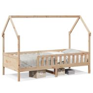 Рамка за детско легло тип къща, 80x200 см, борово дърво масив