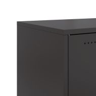 Нощни шкафчета, 2 бр, черни, 36x39x43,5 см, стомана