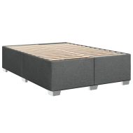Боксспринг легло с матрак, тъмносиво, 160x200 см, плат