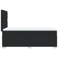 Боксспринг легло с матрак, черно, 90x190 см изкуствена кожа