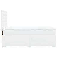 Боксспринг легло с матрак, бяло, 100x200 см, изкуствена кожа