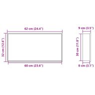 Душ ниша, сребрист мат, 62x32x9 см, неръждаема стомана