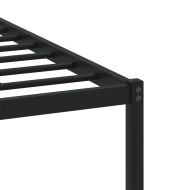 Метална рамка за легло с горна табла, кафяв дъб, 150x200 см