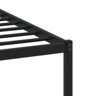 Метална рамка за легло с горна табла, кафяв дъб, 140x190 см