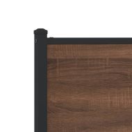 Метална рамка за легло горна/долна табла кафяв дъб 100x200 см