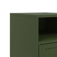 Нощни шкафчета 2 бр маслиненозелени 36x39x59 см стомана