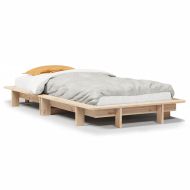 Рамка за легло без матрак, 75x190 см, масивна чамова дървесина