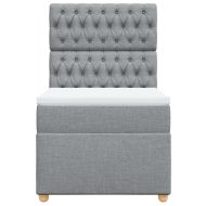 Боксспринг легло с матрак, светлосива, 90x190 см, плат