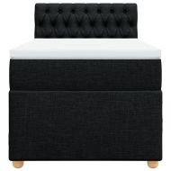 Боксспринг легло с матрак, черна, 90x190 см, плат