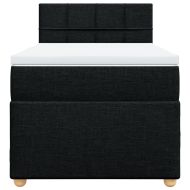 Боксспринг легло с матрак, черно, 90x200 см, плат