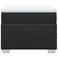 Боксспринг легло с матрак, черно, 80x200 см, изкуствена кожа