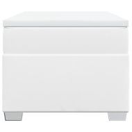 Боксспринг легло с матрак, бяло, 100x200 см, изкуствена кожа