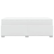 Боксспринг легло с матрак, бяло, 100x200 см, изкуствена кожа