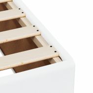 Боксспринг легло с матрак, бяло, 100x200 см, изкуствена кожа