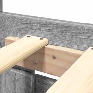 Рамка за легло с табла, сив сонома, 160x200 см, инженерно дърво