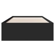 Рамка за легло, черна, 75x190 см, масивно дърво