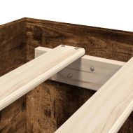 Рамка за легло без матрак опушен дъб 120x200 см инженерно дърво