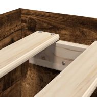 Рамка за легло без матрак опушен дъб 100x200 см инженерно дърво