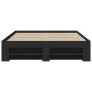 Рамка за легло, черна, 75x190 см, масивно дърво