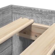 Рамка за легло, сив сонома, 75x190 см, инженерно дърво