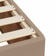 Рамка за легло, капучино, 120x200 см, изкуствена кожа