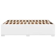 Рамка за легло, бяла,140x190 см изкуствена кожа