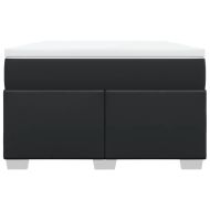 Боксспринг легло с матрак, черно, 120x190 см, изкуствена кожа