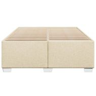 Рамка за легло без матрак, кремава, 160x200 см, плат