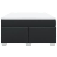 Боксспринг легло с матрак, черно, 160x200 см, изкуствена кожа