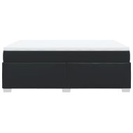 Боксспринг легло с матрак, черно, 160x200 см, изкуствена кожа