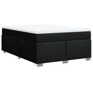 Боксспринг легло с матрак, черно, 140x200 см, плат