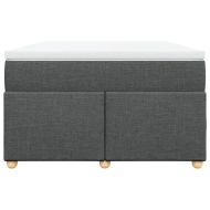 Боксспринг легло с матрак, тъмносиво, 120x200 см, плат