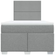 Боксспринг легло с матрак, светлосиво, 120x200 см, плат