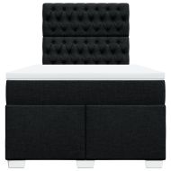 Боксспринг легло с матрак, черно, 120x190 см, плат