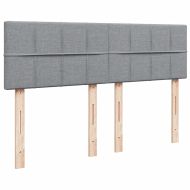 Боксспринг легло с матрак, светлосиво, 160x200 см, плат