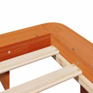 Рамка за легло без матрак, восъчнокафяв, 140x190 см, бор масив