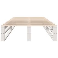 Рамка за легло без матрак, бял, 75x190 см, борово дърво масив