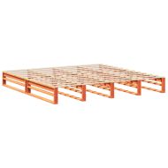 Рамка за легло без матрак, восъчнокафяв, 200x200 см, бор масив