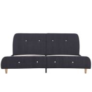 Рамка за легло без матрак Тъмно сив плат 150x200 cm