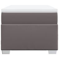 Боксспринг легло с матрак, сиво, 80x200 см, изкуствена кожа